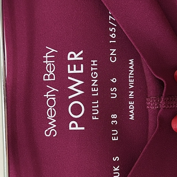 Sweaty Betty Power High-Waisted 7/8 Workout Leggings Amaranth Pink Size Small - Picture 16 of 16